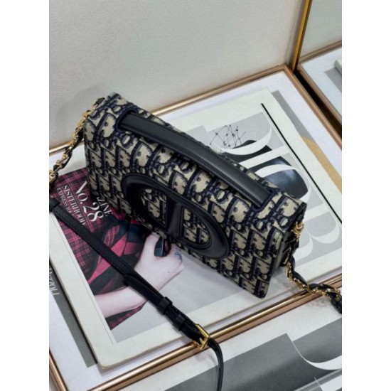Replica Dior CD Signature Mini Bag Blue Oblique Jacquard Fake Dior CD Signature Mini Bag Blue Oblique Jacquard Replica
