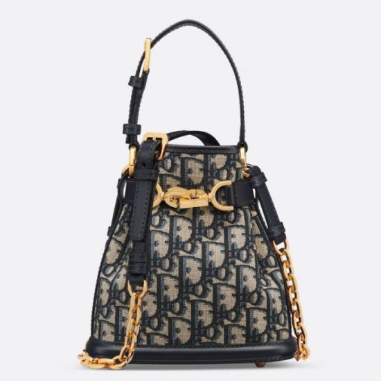 Replica Dior C'est Small Bag Blue Oblique Jacquard Replica Dior C'est Small Bag Blue Oblique Jacquard