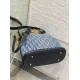 Replica Dior C'est Medium Bag Blue Denim Oblique Jacquard Replica Dior C'est Medium Bag Blue Denim Oblique Jacquard