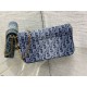 Replica Dior Saddle Chain Pouch Blue Denim Oblique Jacquard Replica Dior Saddle Chain Pouch Blue Denim Oblique Jacquard