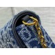 Replica Dior Saddle Chain Pouch Blue Denim Oblique Jacquard Replica Dior Saddle Chain Pouch Blue Denim Oblique Jacquard