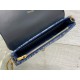 Replica Dior Saddle Chain Pouch Blue Denim Oblique Jacquard Replica Dior Saddle Chain Pouch Blue Denim Oblique Jacquard