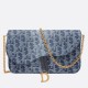 Replica Dior Saddle Chain Pouch Blue Denim Oblique Jacquard Replica Dior Saddle Chain Pouch Blue Denim Oblique Jacquard