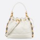 Fake Dior Small Jolie Bucket Bag White Macrocannage Lambskin Replica Fake Dior Small Jolie Bucket Bag White Macrocannage Lambskin Replica