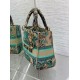 Replica Dior Dioriviera Lady D-Lite Medium Bag Raffia with Green Toile de Jouy Sauvage Embroidery Fake Dior Dioriviera Lady D-Lite Medium Bag Raffia with Green Toile de Jouy Sauvage Embroidery Replica