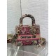 Replica Dior Dioriviera Lady D-Lite Medium Bag Raffia with Pink Toile de Jouy Sauvage Embroidery Fake Dior Dioriviera Lady D-Lite Medium Bag Raffia with Pink Toile de Jouy Sauvage Embroidery Replica