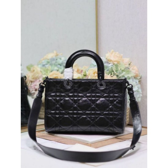 Replica Dior Medium Lady D-Sire My ABCDior Bag Black Crinkled Calfskin Fake Dior Medium Lady D-Sire My ABCDior Bag Black Crinkled Calfskin Replica