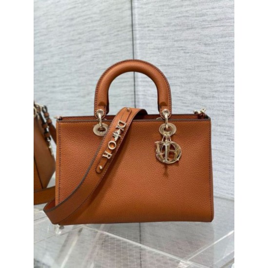 Replica Dior Medium Lady D-Sire My ABCDior Bag Brown Bull Leather Replica Dior Medium Lady D-Sire My ABCDior Bag Brown Bull Leather
