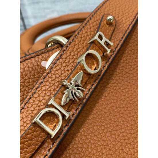 Replica Dior Medium Lady D-Sire My ABCDior Bag Brown Bull Leather Replica Dior Medium Lady D-Sire My ABCDior Bag Brown Bull Leather