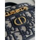 Replica Dior 30 Montaigne Mini Vanity Case Blue Oblique Jacquard Replica Dior 30 Montaigne Mini Vanity Case Blue Oblique Jacquard