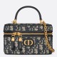 Replica Dior 30 Montaigne Mini Vanity Case Blue Oblique Jacquard Replica Dior 30 Montaigne Mini Vanity Case Blue Oblique Jacquard