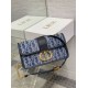 Replica Dior 30 Montaigne East-West Bag with Chain Blue Denim Oblique Jacquard