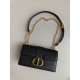 Replica Dior 30 Montaigne East-West Bag with Chain Black Calfskin Replica Dior 30 Montaigne East-West Bag with Chain Black Calfskin
