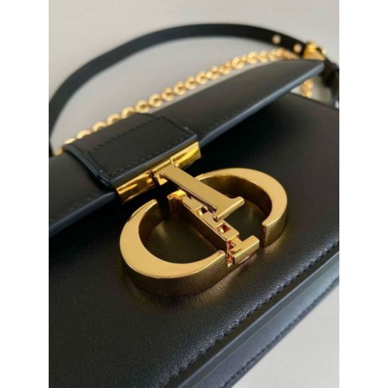 Replica Dior 30 Montaigne East-West Bag with Chain Black Calfskin Replica Dior 30 Montaigne East-West Bag with Chain Black Calfskin