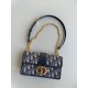 Fake Dior 30 Montaigne East-West Bag with Chain Blue Oblique Jacquard Replica Replica Dior 30 Montaigne East-West Bag with Chain Blue Oblique Jacquard
