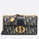 Fake Dior 30 Montaigne East-West Bag with Chain Blue Oblique Jacquard Replica Replica Dior 30 Montaigne East-West Bag with Chain Blue Oblique Jacquard