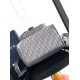 Fake Dior Saddle Backpack with Flap Grey Oblique Jacquard Replica Replica Dior Saddle Backpack with Flap Grey Oblique Jacquard