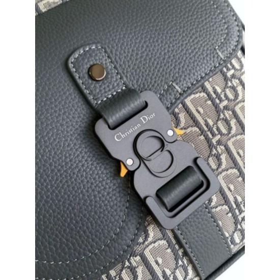 Fake Dior Saddle Backpack with Flap Grey Oblique Jacquard Replica Replica Dior Saddle Backpack with Flap Grey Oblique Jacquard