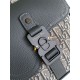 Fake Dior Saddle Backpack with Flap Grey Oblique Jacquard Replica Replica Dior Saddle Backpack with Flap Grey Oblique Jacquard