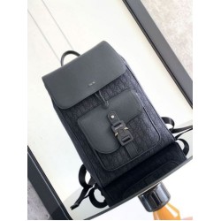 Replica Dior Saddle Backpack with Flap Black Oblique Jacquard Fake Dior Saddle Backpack with Flap Black Oblique Jacquard Replica
