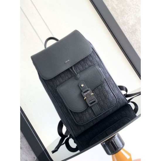 Replica Dior Saddle Backpack with Flap Black Oblique Jacquard Fake Dior Saddle Backpack with Flap Black Oblique Jacquard Replica