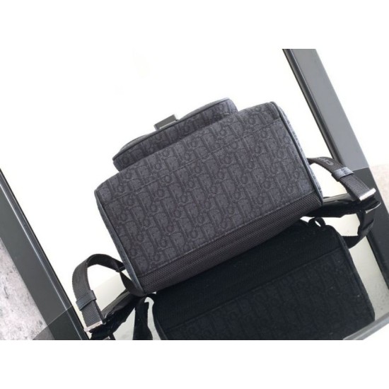 Replica Dior Saddle Backpack with Flap Black Oblique Jacquard Fake Dior Saddle Backpack with Flap Black Oblique Jacquard Replica