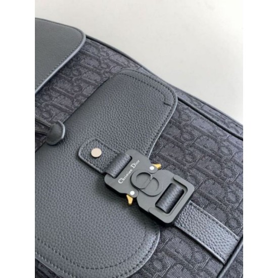 Replica Dior Saddle Backpack with Flap Black Oblique Jacquard Fake Dior Saddle Backpack with Flap Black Oblique Jacquard Replica
