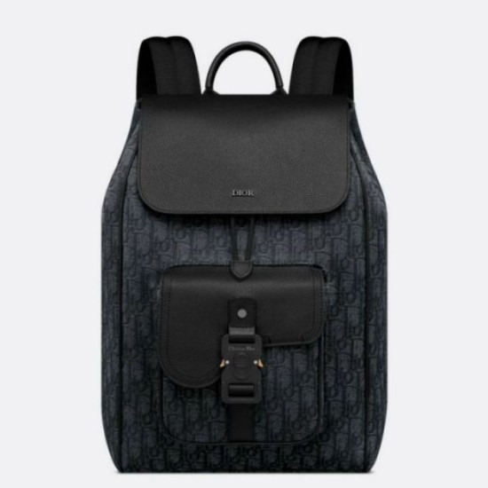 Replica Dior Saddle Backpack with Flap Black Oblique Jacquard Fake Dior Saddle Backpack with Flap Black Oblique Jacquard Replica