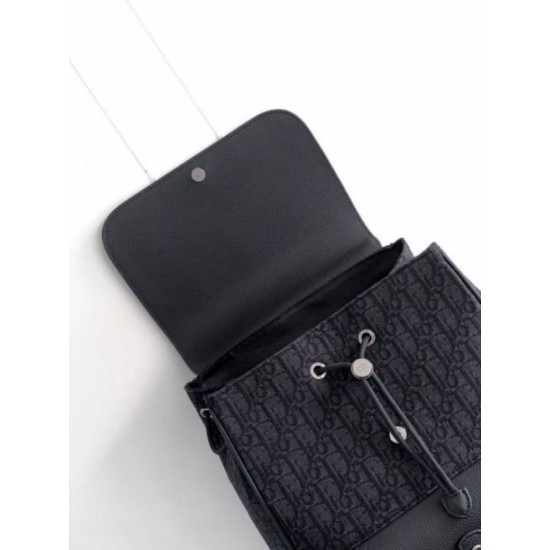 Replica Dior Saddle Backpack with Flap Black Oblique Jacquard Fake Dior Saddle Backpack with Flap Black Oblique Jacquard Replica