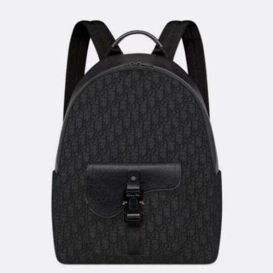 Replica Dior Saddle Zip Backpack Black Oblique Jacquard Fake Dior Saddle Zip Backpack Black Oblique Jacquard Replica