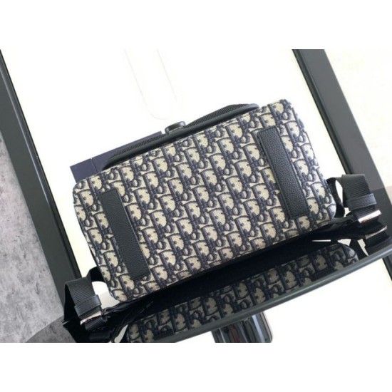 Replica Dior 8 Backpack Beige and Black Dior Oblique Jacquard
