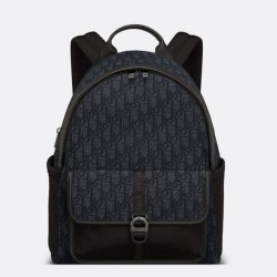 Replica Dior 8 Backpack Black Dior Oblique Jacquard