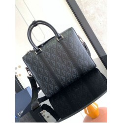 Replica Dior Lingot Briefcase Black CD Diamond Fake Dior Lingot Briefcase Black CD Diamond Replica