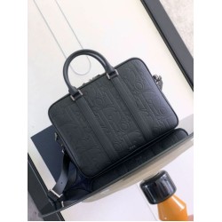 Replica Dior Zipped Briefcase Black Gravity Leather Replica Dior Zipped Briefcase Black Gravity Leather