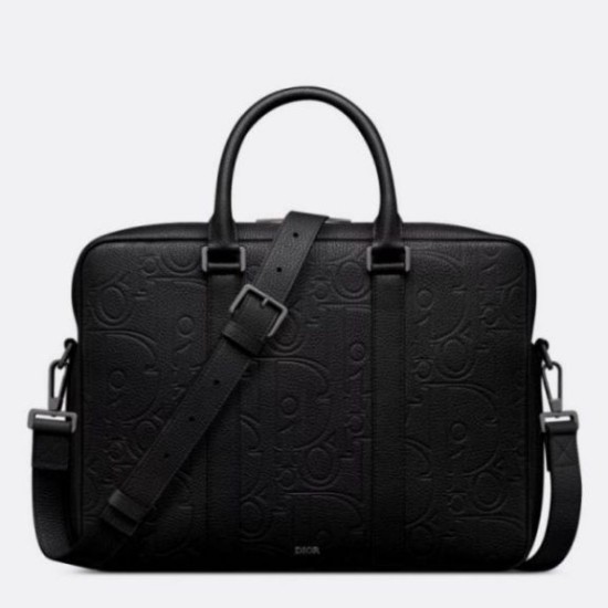 Replica Dior Zipped Briefcase Black Gravity Leather Replica Dior Zipped Briefcase Black Gravity Leather