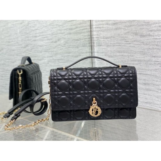 Replica Dior Miss Dior Top Handle Bag Black Cannage Lambskin Replica Dior Miss Dior Top Handle Bag Black Cannage Lambskin