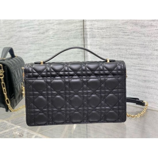 Replica Dior Miss Dior Top Handle Bag Black Cannage Lambskin Replica Dior Miss Dior Top Handle Bag Black Cannage Lambskin