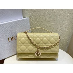 Replica Dior Miss Dior Top Handle Bag Pastel Yellow Cannage Lambskin Replica Dior Miss Dior Top Handle Bag Pastel Yellow Cannage Lambskin