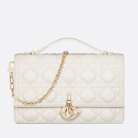 Replica Dior Miss Dior Top Handle Bag White Cannage Lambskin Replica Dior Miss Dior Top Handle Bag White Cannage Lambskin