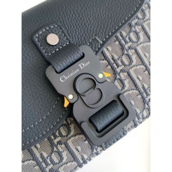 Replica Dior Mini Saddle Messenger Bag Grey Oblique Jacquard and Calfskin Replica Dior Mini Saddle Messenger Bag Grey Oblique Jacquard and Calfskin