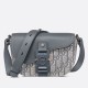 Replica Dior Mini Saddle Messenger Bag Grey Oblique Jacquard and Calfskin Replica Dior Mini Saddle Messenger Bag Grey Oblique Jacquard and Calfskin