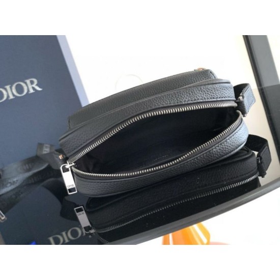 Replica Dior Mini Rider 2.0 Zipped Messenger Bag Black Oblique with Black Leather Replica Dior Mini Rider 2.0 Zipped Messenger Bag Black Oblique with Black Leather