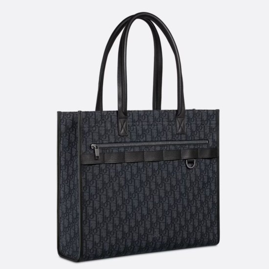 Fake Dior Safari Tote Bag Black Dior Oblique Jacquard Replica Fake Dior Safari Tote Bag Black Dior Oblique Jacquard Replica