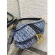 Replica Dior Saddle Bag with Strap Blue Denim Oblique Jacquard Fake Dior Saddle Bag with Strap Blue Denim Oblique Jacquard Replica
