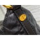 Replica Dior Diorstar Hobo Bag with Chain Black Crinkled Calfskin Replica Dior Diorstar Hobo Bag with Chain Black Crinkled Calfskin