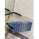 Replica Dior Diorstar Hobo Bag with Chain Blue Denim Oblique Jacquard Replica Dior Diorstar Hobo Bag with Chain Blue Denim Oblique Jacquard