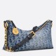 Replica Dior Diorstar Hobo Bag with Chain Blue Denim Oblique Jacquard Replica Dior Diorstar Hobo Bag with Chain Blue Denim Oblique Jacquard