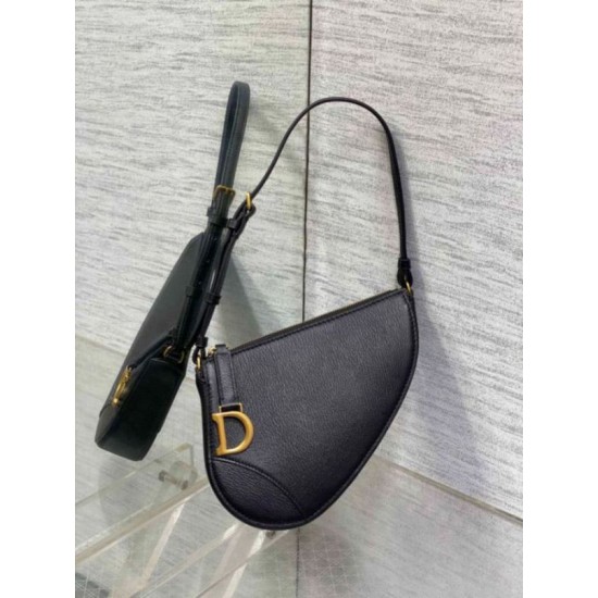 Replica Dior Saddle Rodeo Pouch Black Goatskin Replica Dior Saddle Rodeo Pouch Black Goatskin