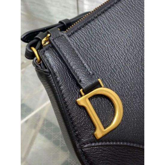 Replica Dior Saddle Rodeo Pouch Black Goatskin Replica Dior Saddle Rodeo Pouch Black Goatskin