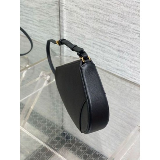 Replica Dior Saddle Rodeo Pouch Black Goatskin Replica Dior Saddle Rodeo Pouch Black Goatskin
